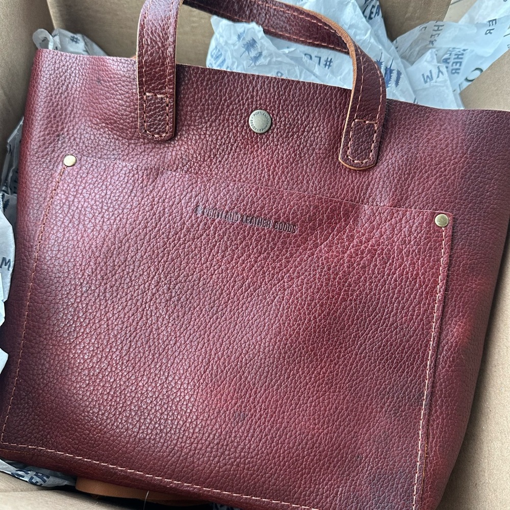 Portland Leather Goods Cinnamon Bear Mini Crossbody Tote